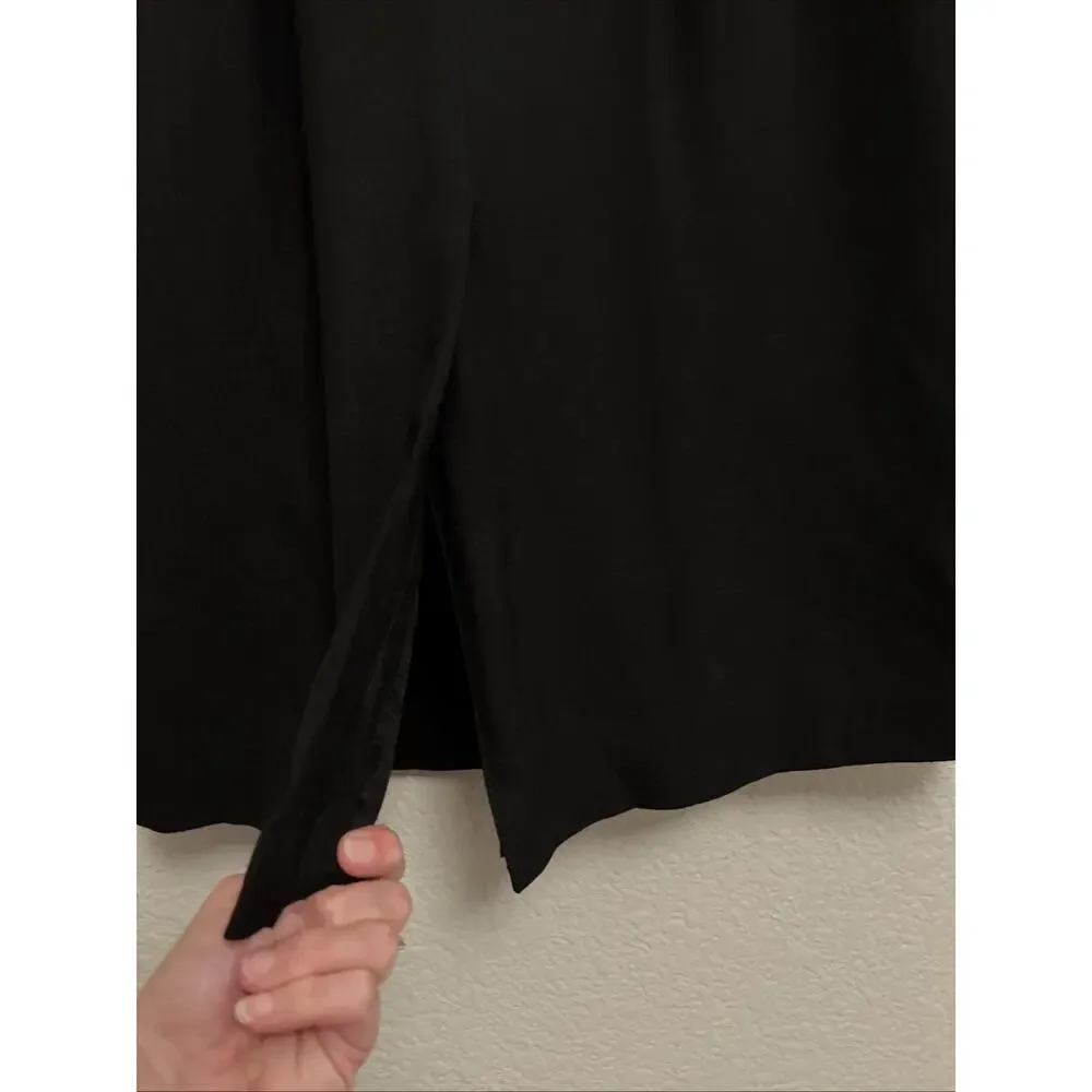 Vintage Evan Picone Midi Pencil SKirt Classic Old Money Black Lined Made in USA